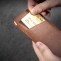 QIALINO Universal Smartphone Ægte Læder Sleeve - XXL - Brun