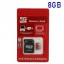 8GB High Speed MicroSD TF Memory Card med SD Adapter