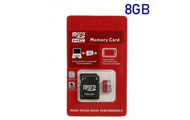 8GB High Speed MicroSD TF Memory Card med SD Adapter