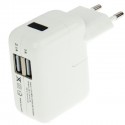 Apple iPhone iPad iPod Oplader med 2xUSB Hvid