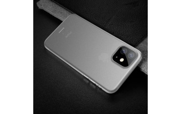 iPhone 11 BASEUS Ultra Thin Matte Cover - Hvid