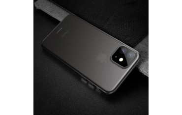 iPhone 11 BASEUS Ultra Thin Matte Cover - Gennemsigtig Sort