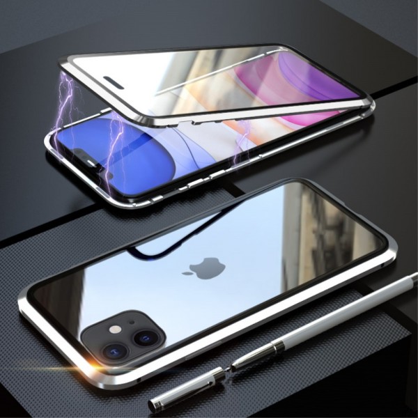 iPhone 11 LUPHIE Magnetisk Cover med Beskyttelsesglas til Bagsiden - Sort
