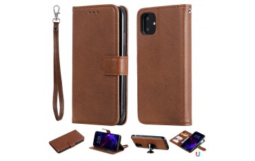iPhone 11 Magnetisk Læder Cover Etui - Brun