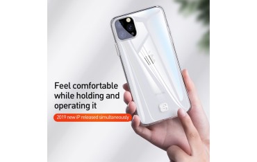 iPhone 11 PRO BASEUS Clear TPU Cover - Gennemsigtig Sort