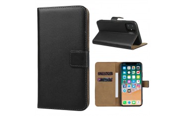 iPhone 11 PRO Genuine Læder Etui - Sort