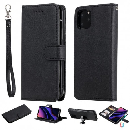 iPhone 11 PRO Magnetisk Læder Cover Etui - Sort