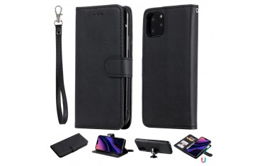 iPhone 11 PRO Magnetisk Læder Cover Etui - Sort