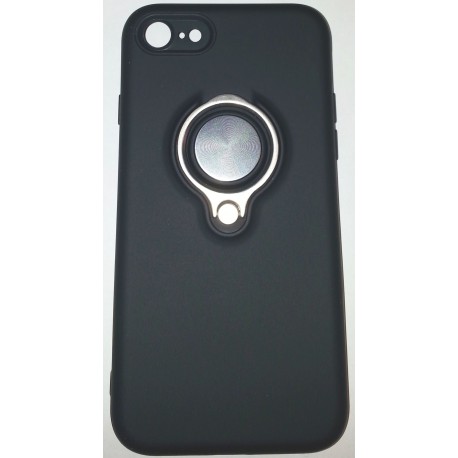 CASE iPhone 8 Cover med Ringholder - Sort