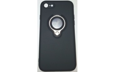 CASE iPhone 7 / 8 Cover med Ringholder - Sort