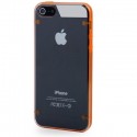 iPhone SE 5S 5 TPU 2-Farvet Cover Transparent / Orange
