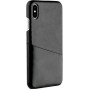 VIVANCO iPhone X/XS Læder Cover med Kort Lomme- Sort