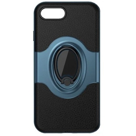 Magnetisk Ring iPhone 7/7 Plus Cover - Sort og Blå