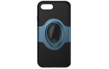 Magnetisk Ring iPhone 7 Plus/8 Plus Cover - Sort og Blå