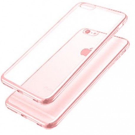 iPhone 7/8 Silikone Cover - Gennemsigtig med Grafitgrå kant