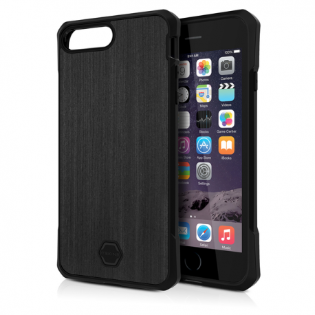 ITSKINS Antishock Wood Case Cover til iPhone SE(2020) / 7 / 8 -  Sort