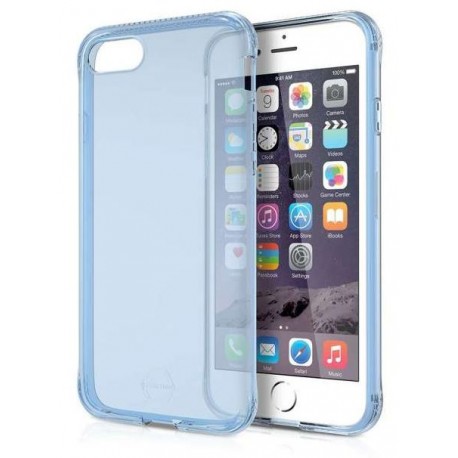 ITSKINS Antishock Gel Case Cover til iPhone 6plus / 7plus / 8plus -  Gennemsigtig-Blå