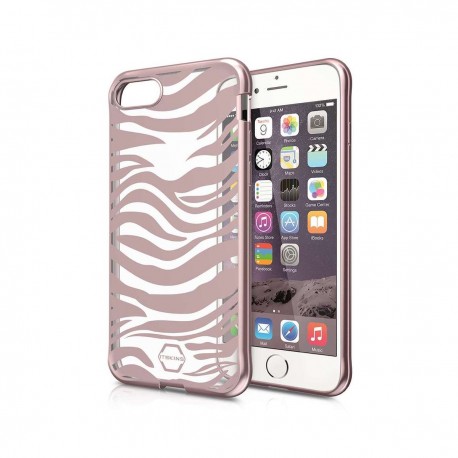 ITSKINS Antishock Art Gel Case Cover til iPhone 7 / 8 -  Gennemsigtig med Guld dekoration