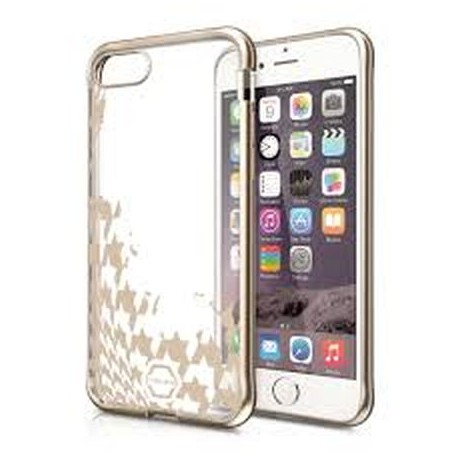 ITSKINS Antishock Art Gel Case Cover til iPhone SE(2.Gen) / 7 / 8 -  Gennemsigtig med Guld dekoration