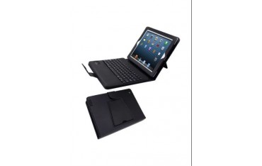 Apple iPad 4 iPad 3 iPad 2 Læder Cover Tastatur med Bluetooth Sort