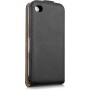 iPhone 4 / 4S Læder Cover med Kreditkort Lomme (Sort)