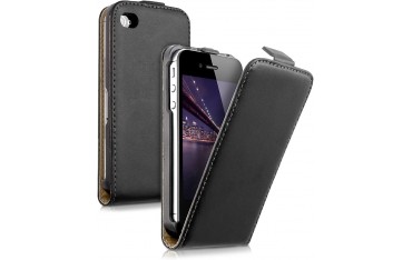Apple iPhone 4 og 4S Flip Cover med Magnet Sort
