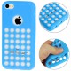Hollow Dot TPU Cover til iPhone 5C - Blå
