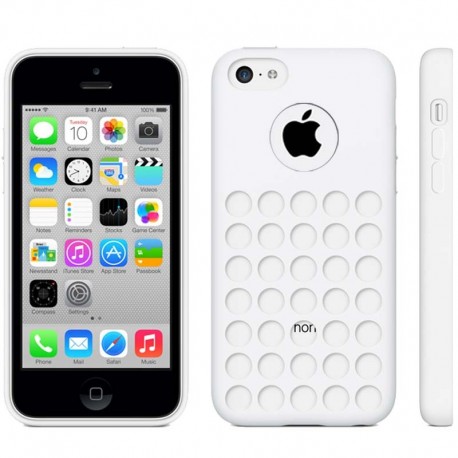 Hollow Dot TPU Cover til iPhone 5C - Hvid