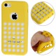 Hollow Dot TPU Cover til iPhone 5C - Gul