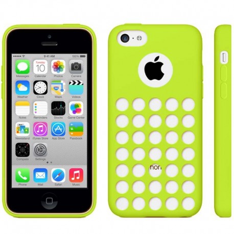 Hollow Dot TPU Cover til iPhone 5C - Grøn