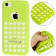 Hollow Dot TPU Cover til iPhone 5C - Grøn