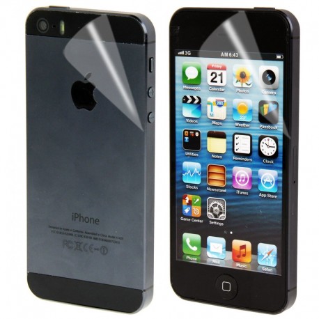 Høj kvalitet 2 i 1 (Front+Bag) Klar LCD Skærmbeskyttelse til iPhone 5S (Japan Concept)