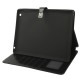 High Quality "Crazy Horse" mønstre flip læder etiu med holder & kort lomme til iPad 4 / iPad 3 / iPad 2 (Sort)