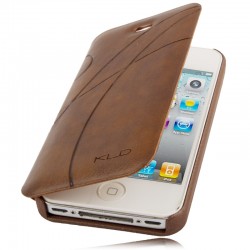 Kalaideng Oscar Series Flip læder etui til iPhone 4 / 4S (Coffee)