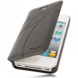 Kalaideng Oscar Series Flip læder etui til iPhone 4 / 4S (Sort)