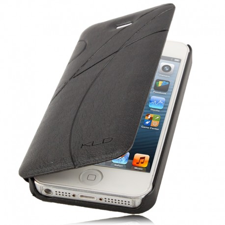 Kalaideng Oscar Series Flip læder etui til iPhone 5 / 5S ( Sort )