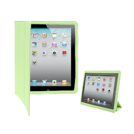 Leather Case with Ultra Thin Smart Cover for iPad 2 (Light Green)