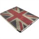 Retro Great Britain flag læder etiu med kreditkort lomme til new iPad (iPad 3) / iPad 4