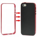 iPhone SE 5S 5 TPU Cover Ramme og Skærm beskyttelse Rød