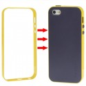 iPhone SE 5S 5 TPU Cover Ramme og Skærm beskyttelse Gul