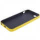 TPU Cover + Plastik Bumper Frame & Skærm beskyttelse til iPhone 5 & 5S (Gul)