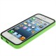 TPU Cover + Plastik Bumper Frame & Skærm beskyttelse til iPhone 5 & 5S (Grøn)
