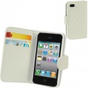 Apple iPhone 4 4S Læder Cover med Kreditkort Lomme Hvid