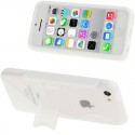 Apple iPhone 5C Frosted Plastic TPU Protective Cover med Holder Hvid
