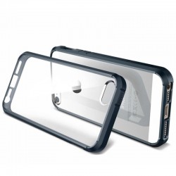 Spigen SGP Series Linear Crystal Back Cover + Frame Case for iPhone 5 & 5S (Mørkeblå)