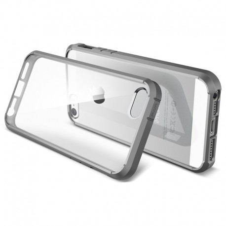 Spigen Linear Crystal Back Cover + Frame Case for iPhone 5 & 5S (Grå)