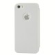 Brush Texture Flip Leather Case with Magnet Button for iPhone 5 & 5S (Hvid)