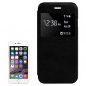 Apple iPhone 6/6S PU Læder Cover med Call Display Sort