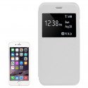 Apple iPhone 6/6S PU Læder Cover med Call Display Hvid