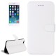 Horizontal Flip Læder Etui med Holder til iPhone 6 (Hvid)